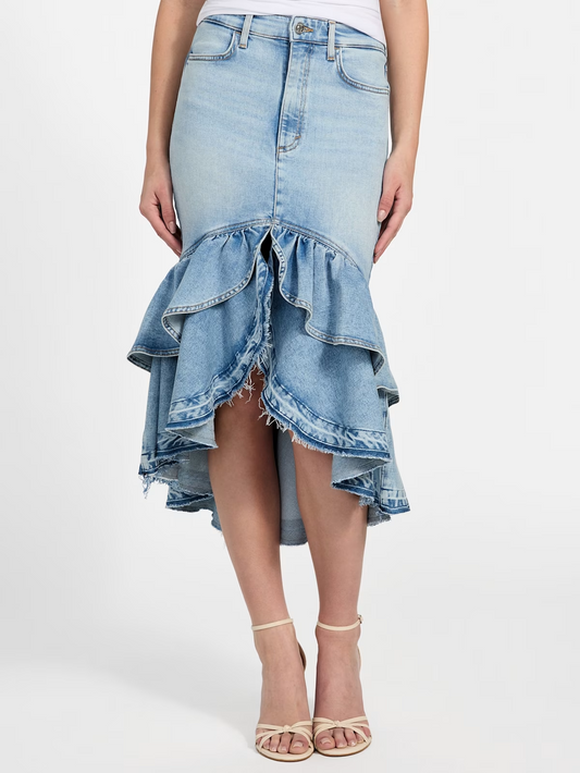 Lotus Leaf Irregular Hem Fishtail Skirt