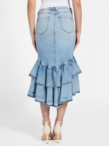 Lotus Leaf Irregular Hem Fishtail Skirt