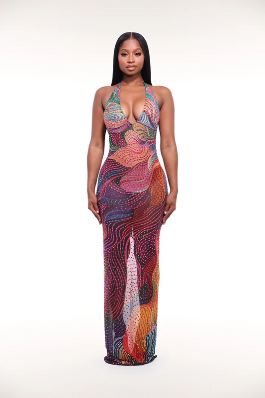 Mirage Multi Colored Maxi Dress