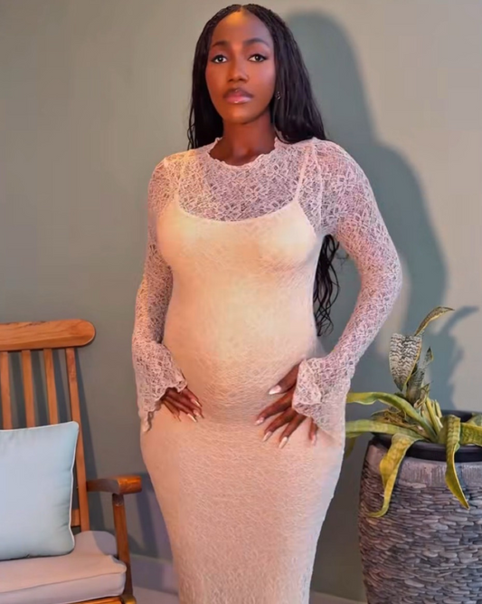 Princess Lace Two Piece Maxi Dress