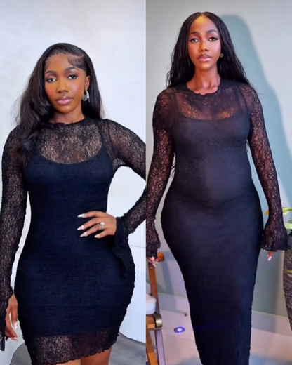 Princess Lace Two Piece Maxi Dress