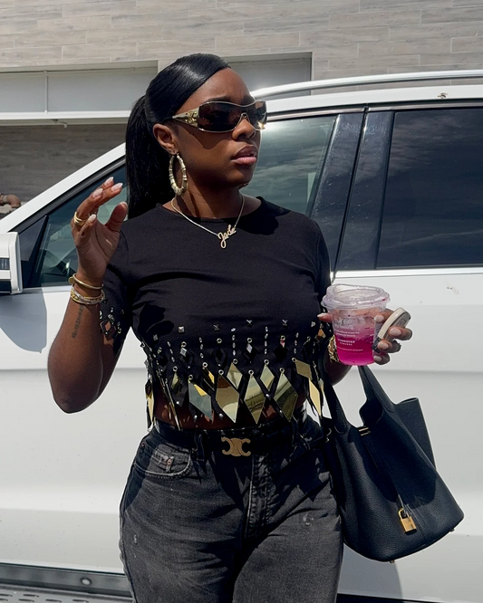 The Golden Edge Crop Top