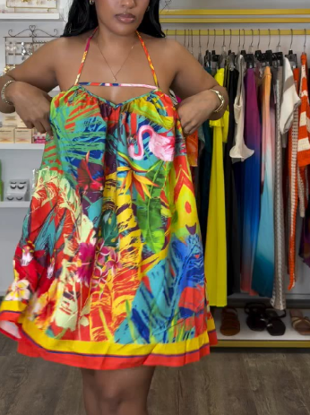 Tropical Forest Mini Dress