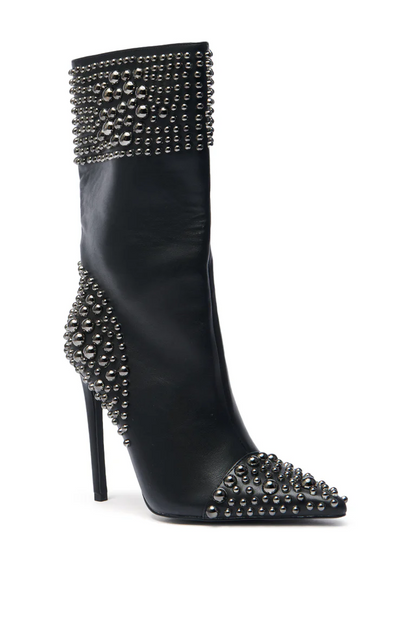 Dome Studded Stiletto Boots
