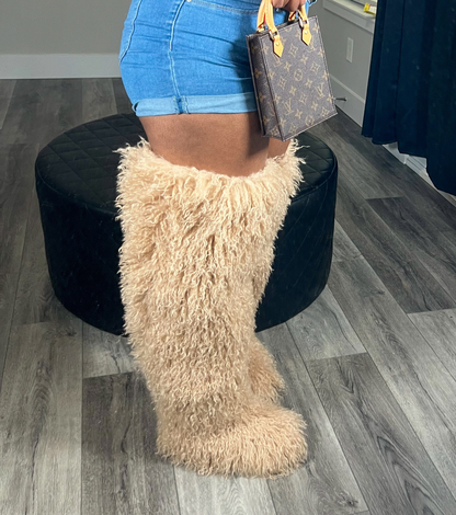 Thigh High Mongolian Style Boots