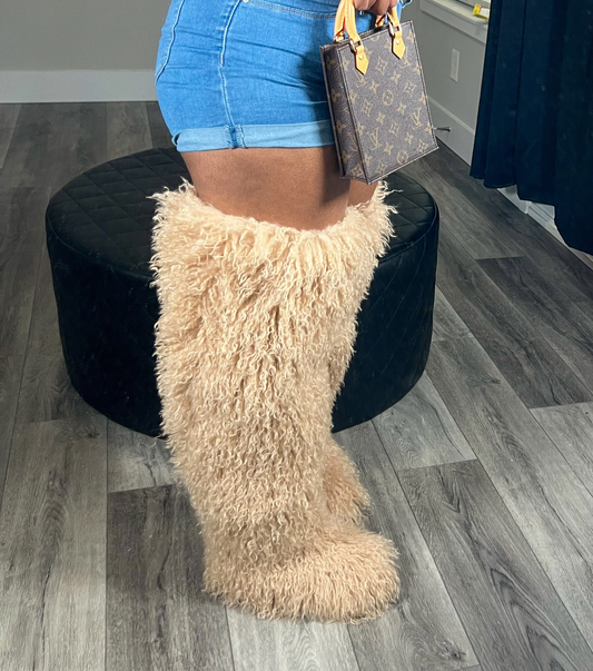 Thigh High Mongolian Style Boots