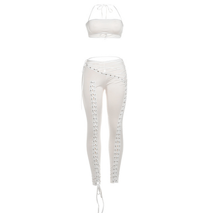 Two-Piece Lace-Up Vest & Lace-Up Trousers