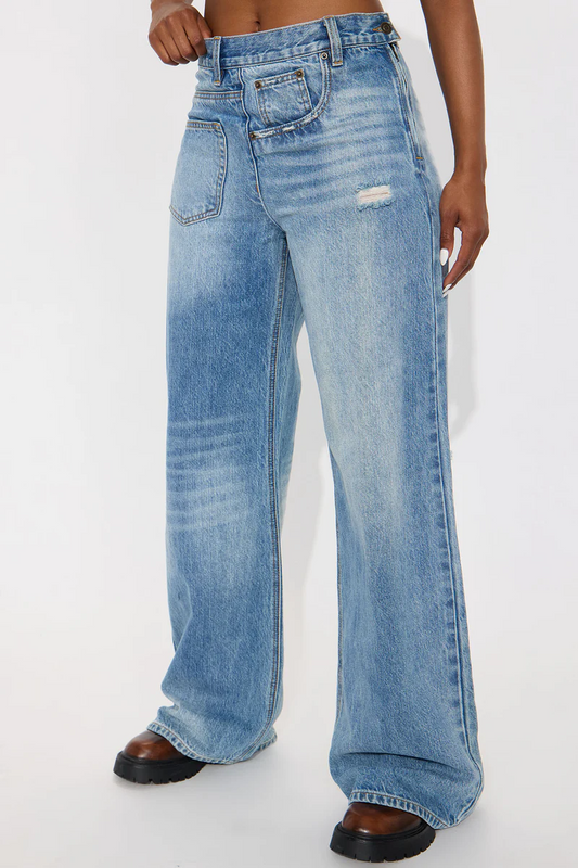 Look Sideways Wide Leg Jeans