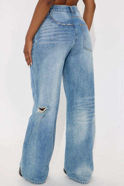 Look Sideways Wide Leg Jeans
