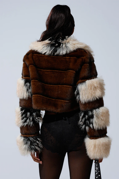 Cropped Faux Fur Jacket