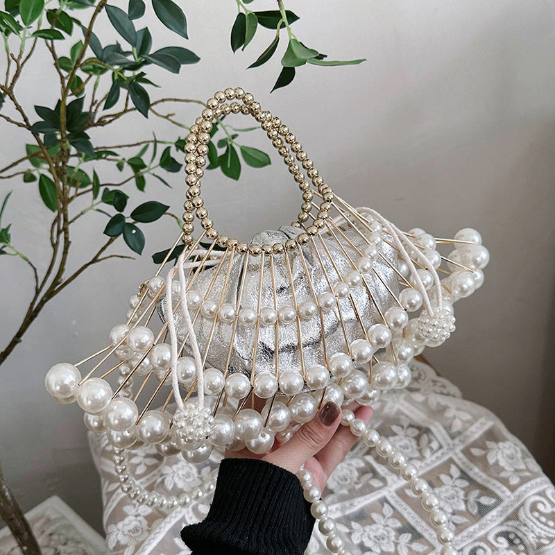 Vintage Pearl Tote Handbag