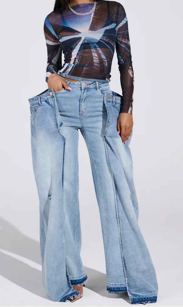 Seeing Double Deconstructed Denim Jeans