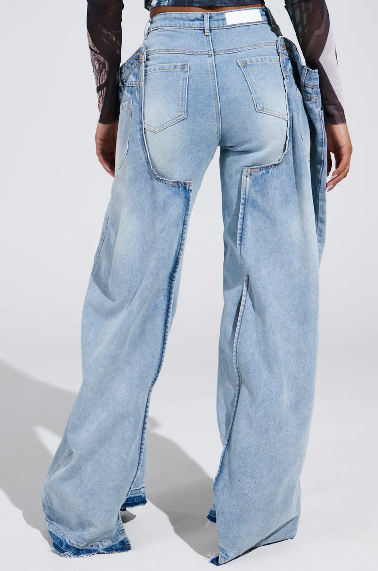 Seeing Double Deconstructed Denim Jeans