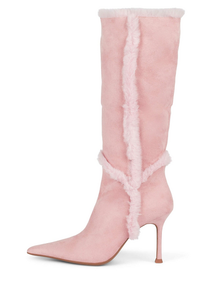 Faux Fur Flip-cupping Pumps