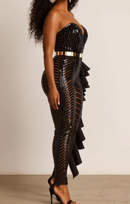 Dazzle Stylish Sequin Jumpsuit