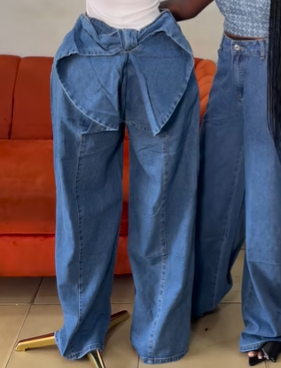 The Adoreee Back Bow Jeans
