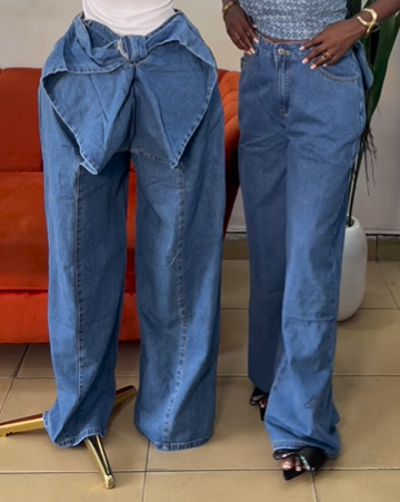 The Adoreee Back Bow Jeans