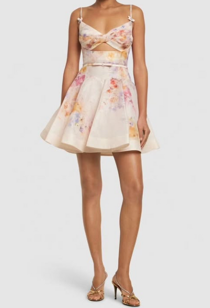 The Demure Floral Mini Dress