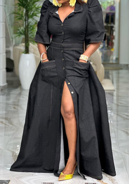 Demure Fab Denim Dress