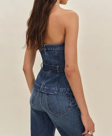 Fab Strapless Denim Top