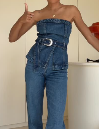 Fab Strapless Denim Top