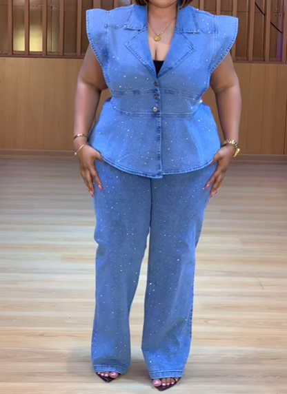 Dazzle Casual 2pc Denim Set