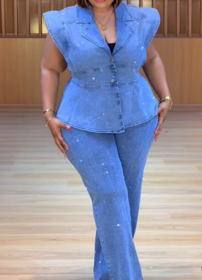 Dazzle Casual 2pc Denim Set