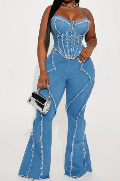Fab Unique Denim 2pc Set