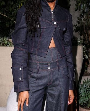 The Chill Short Navy Denim Jacket