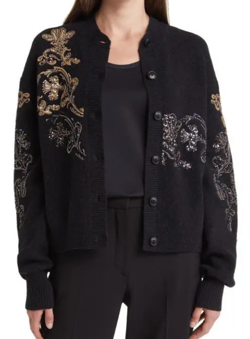 Sequin Knit Cardigan