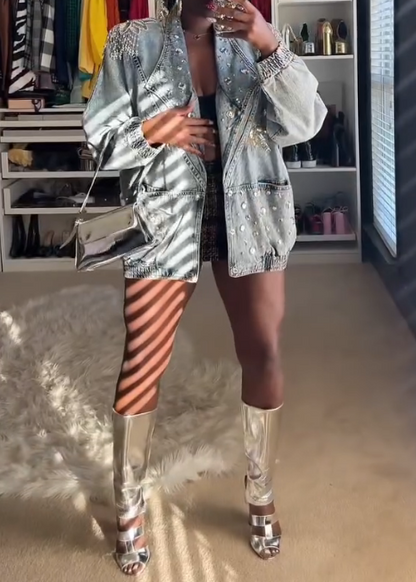 Retro Denim Blazer