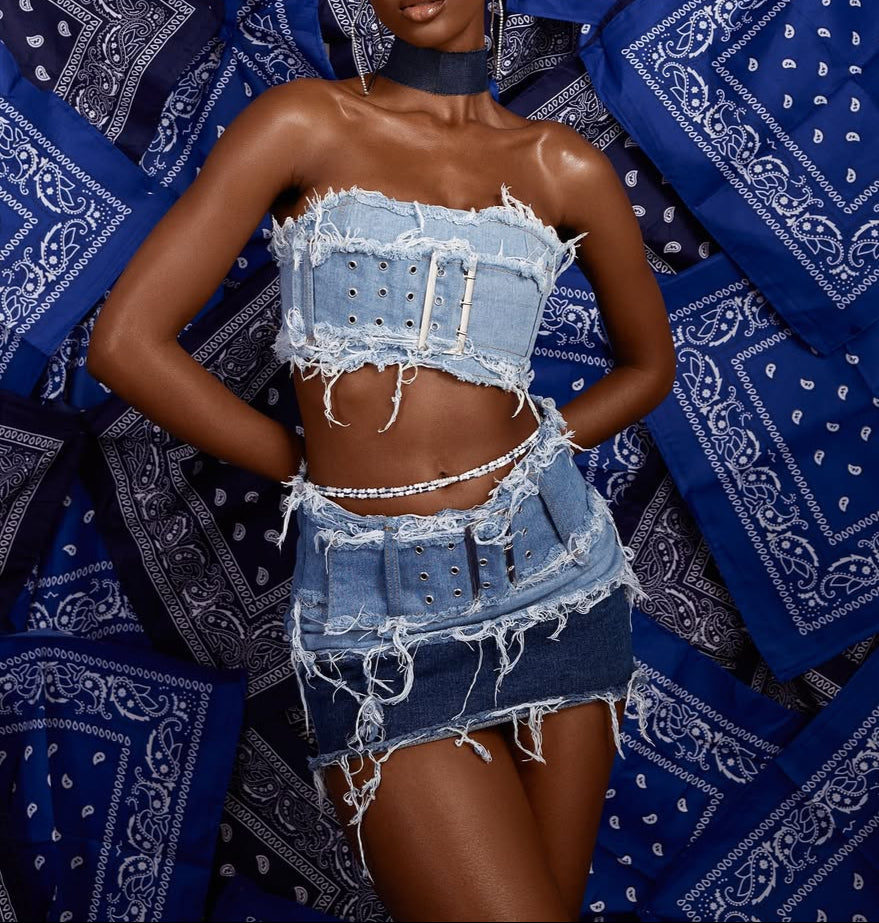 Denim Drip Set