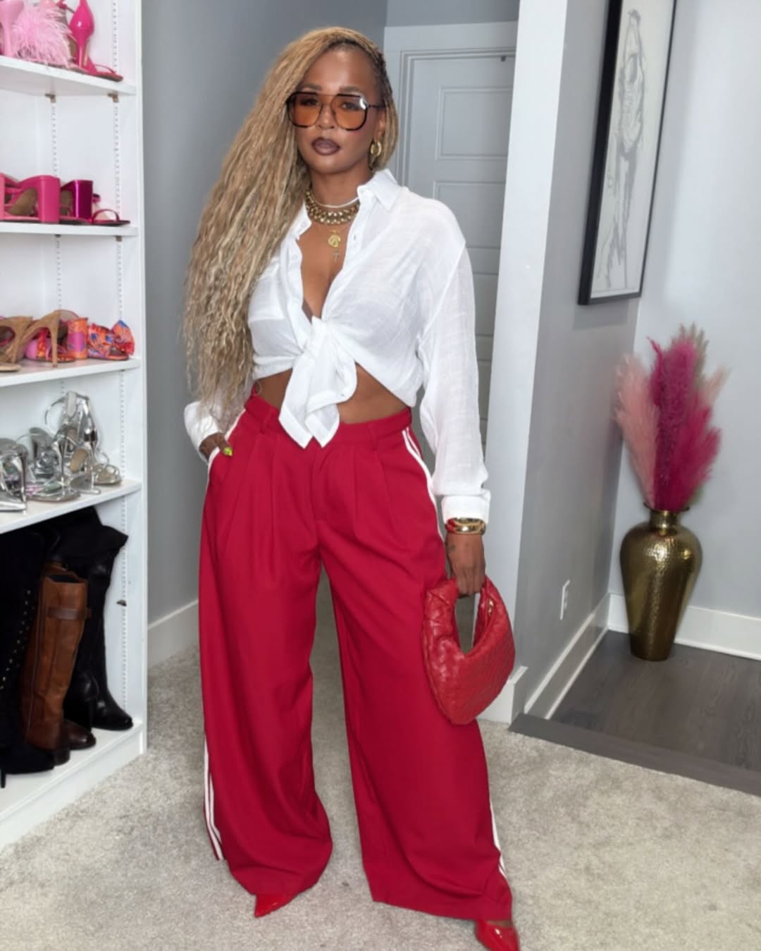 Straight Striped Track Pants