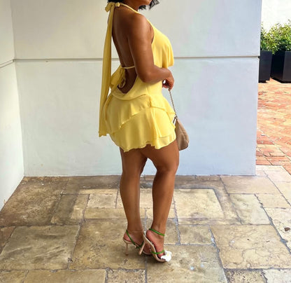 Daisy Collar Mini Skirt
