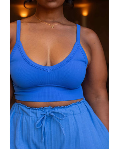 Blue Crush Tank & Pleated Knit Pants