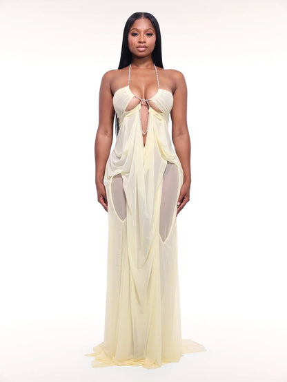 Naia Butter Yellow Maxi Dress
