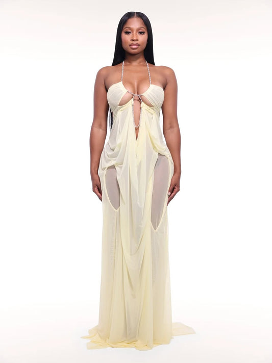 Naia Butter Yellow Maxi Dress