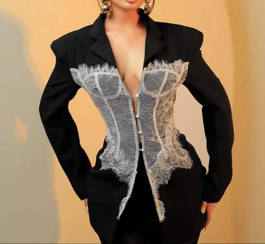 Lace Stitching Suit