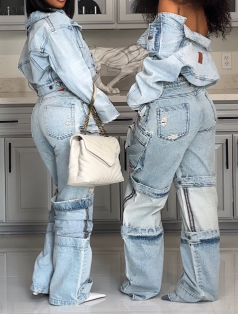 Fab Cargo Washed Jeans