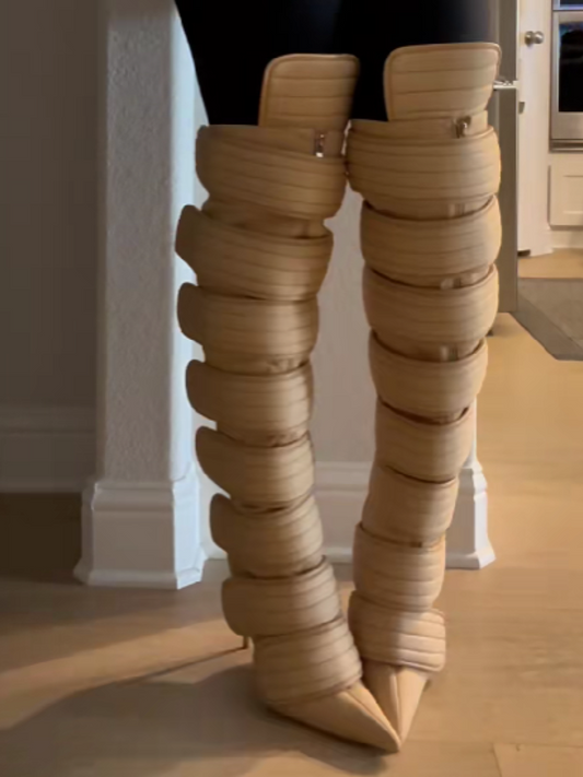 Velcro Buckle Design High Heels