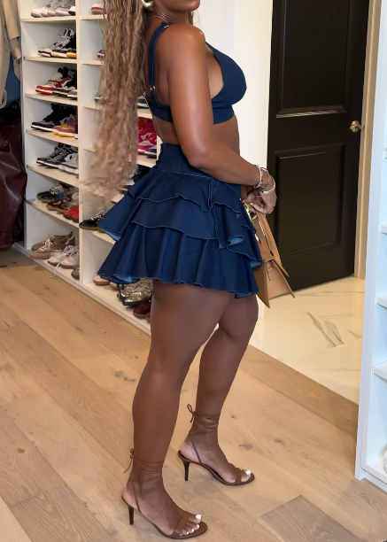 The Adorable Denim Shorts 2pc Set