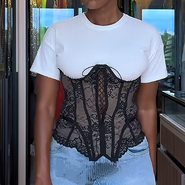 The Stylish Lace Body Shaping T-shirt