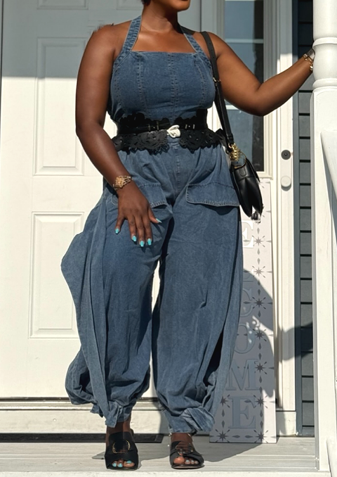 The Chill Comfy Denim Jumpsuit