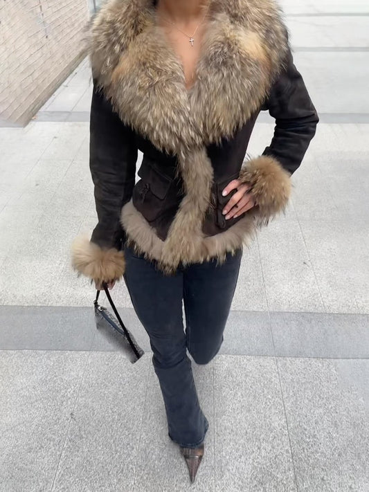 Fashion Faux Fur Coat Jacket