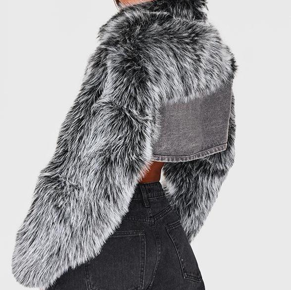 Fab Fuex Fur Denim Jacket