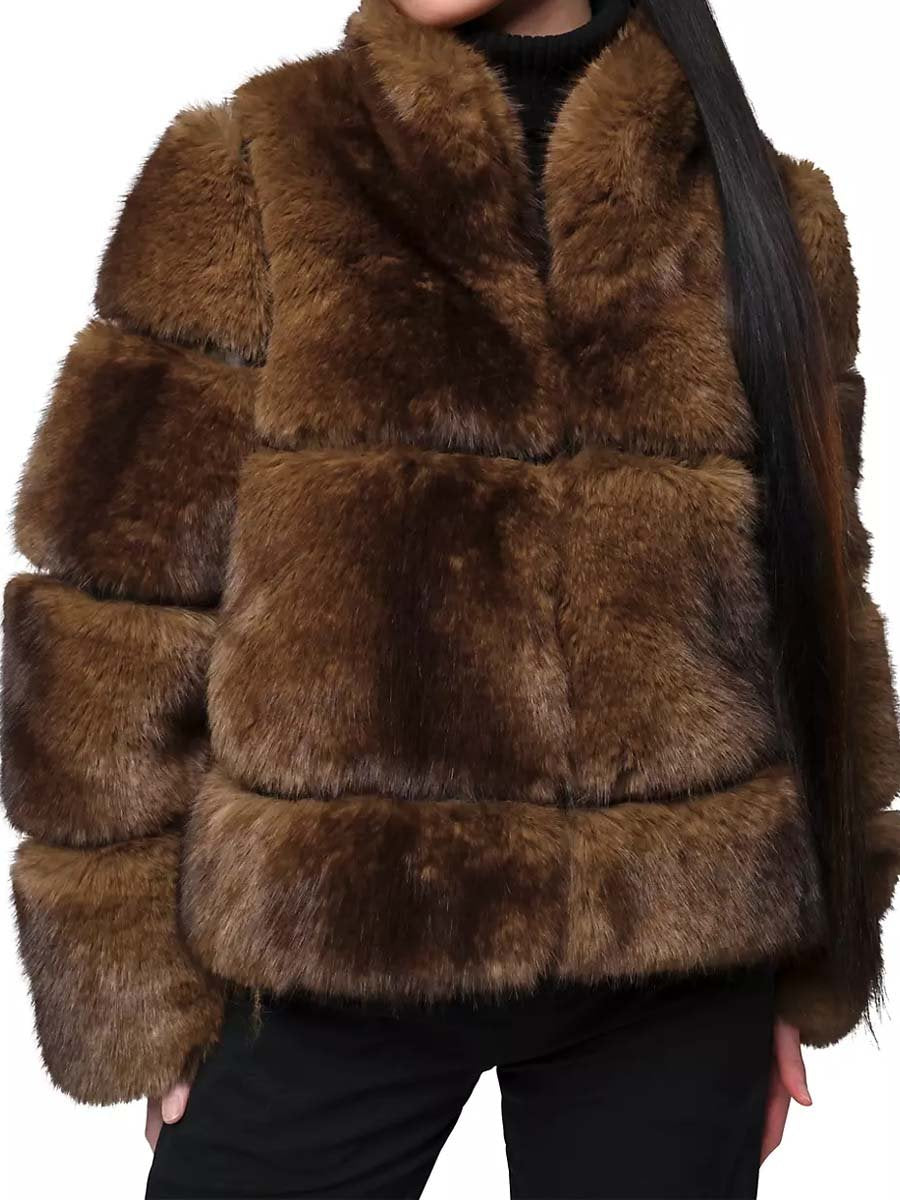 Fashion Faux Fox Fur Short Coat