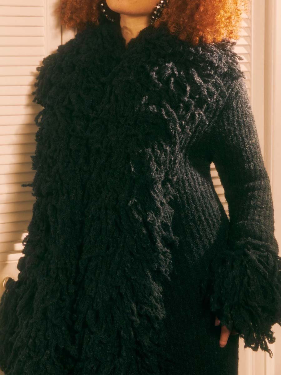 Fashion Fringe Knitted Coat