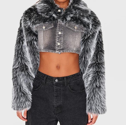 Fab Fuex Fur Denim Jacket