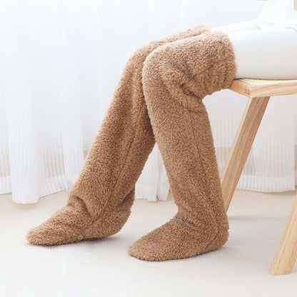 Teddy Fuzzy Legs Sock Slippers