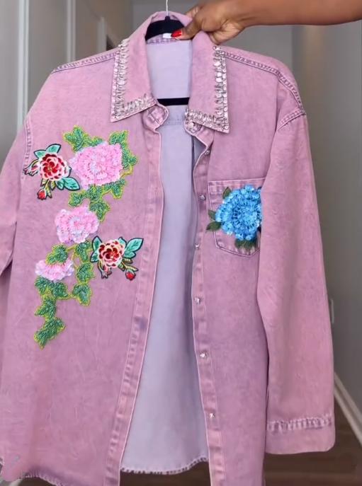 Fab Pink Denim Shirt Jacket